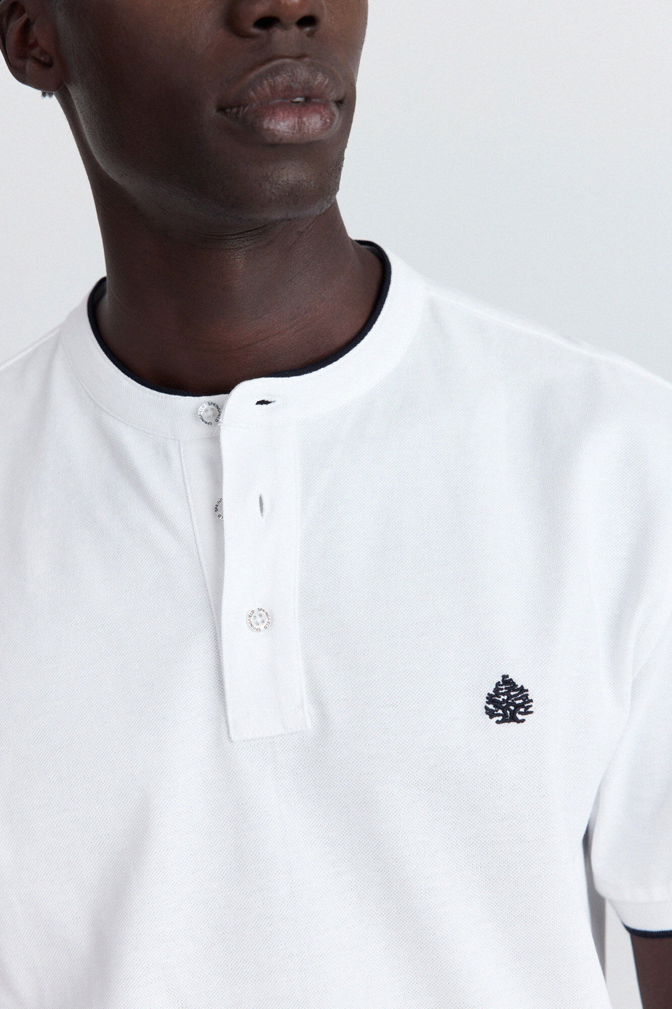 Springfield Polo de piqu&eacute; cuello mao slim fit natural