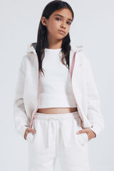 Springfield Sudadera cremallera niña blanco