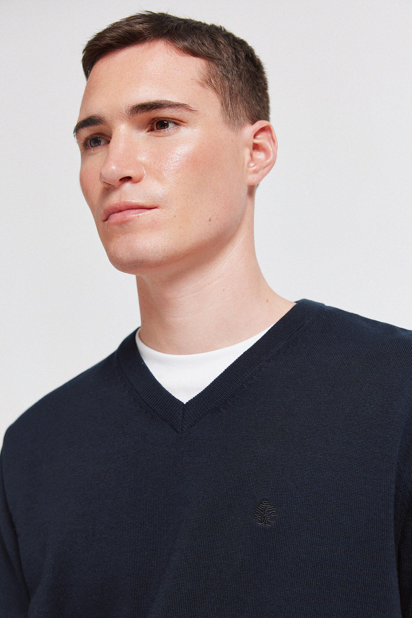 Springfield Su&eacute;ter b&aacute;sico cuello en pico logo Springfield azul