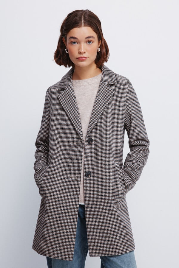 Springfield Chamarra chamarra con cuello de solapa azulado