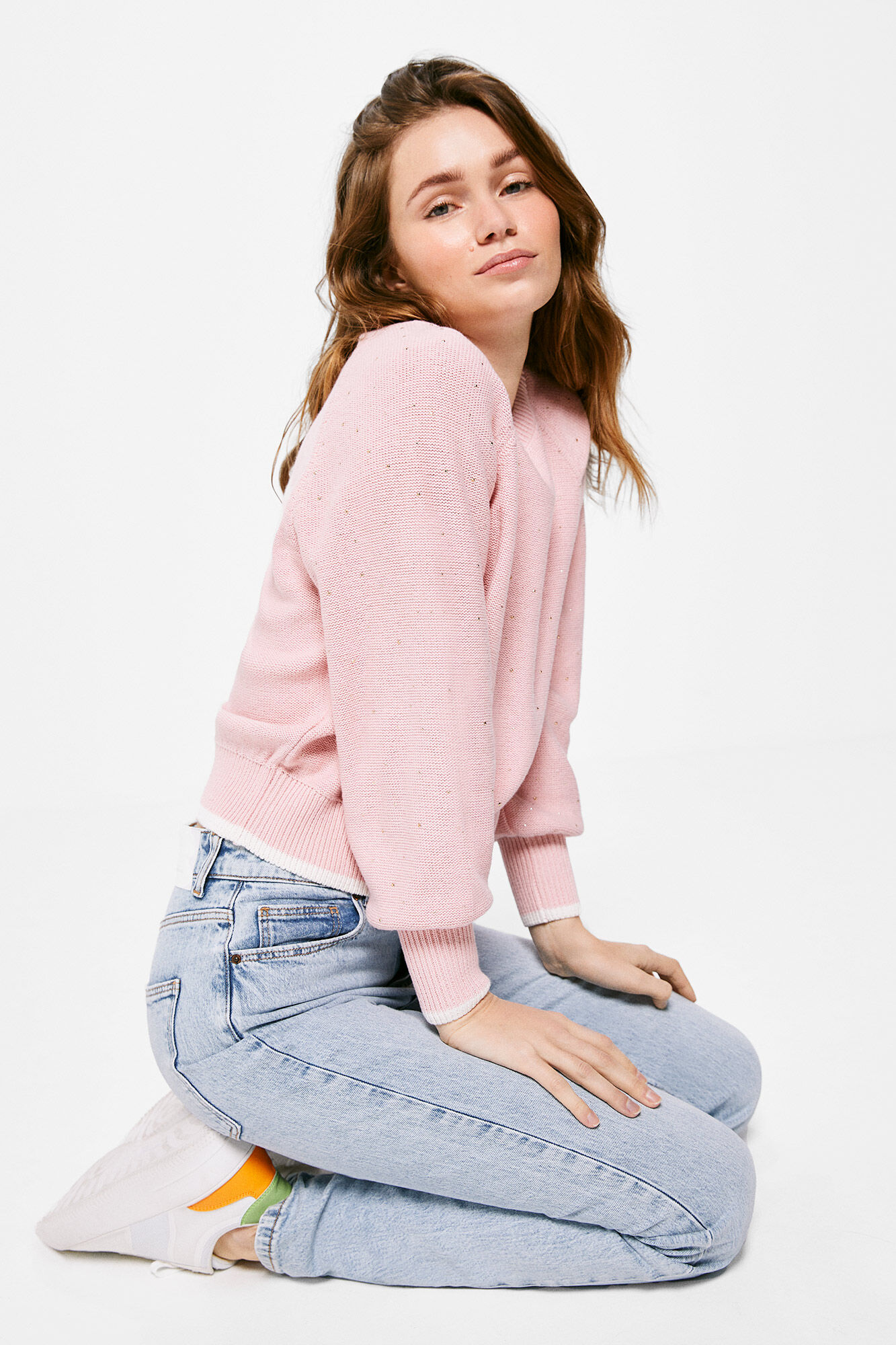 Springfield Su&eacute;ter Cristales Fantas&iacute;a rosa