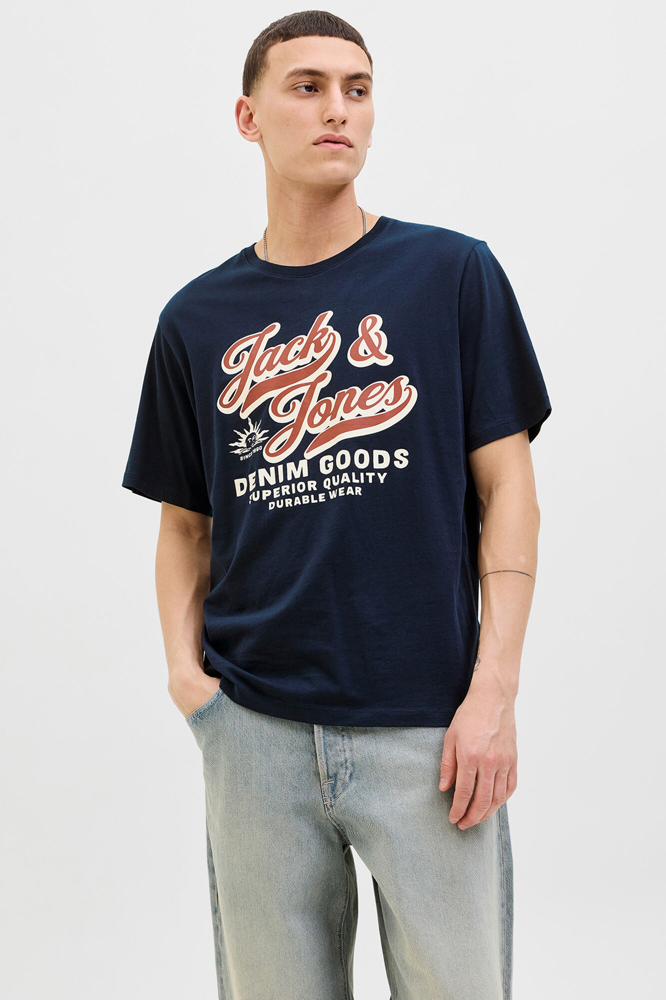 Jack & Jones Playera con logo grande