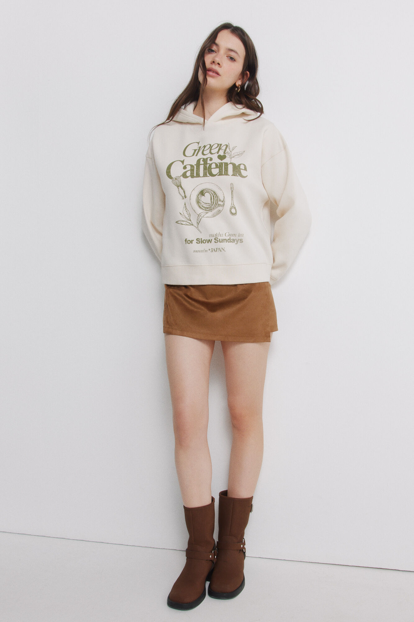 Springfield Sudadera con capucha estampado