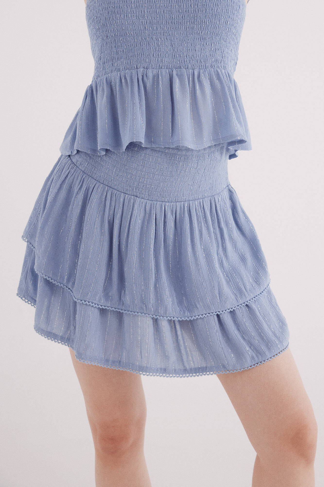 Springfield Falda corta volantes