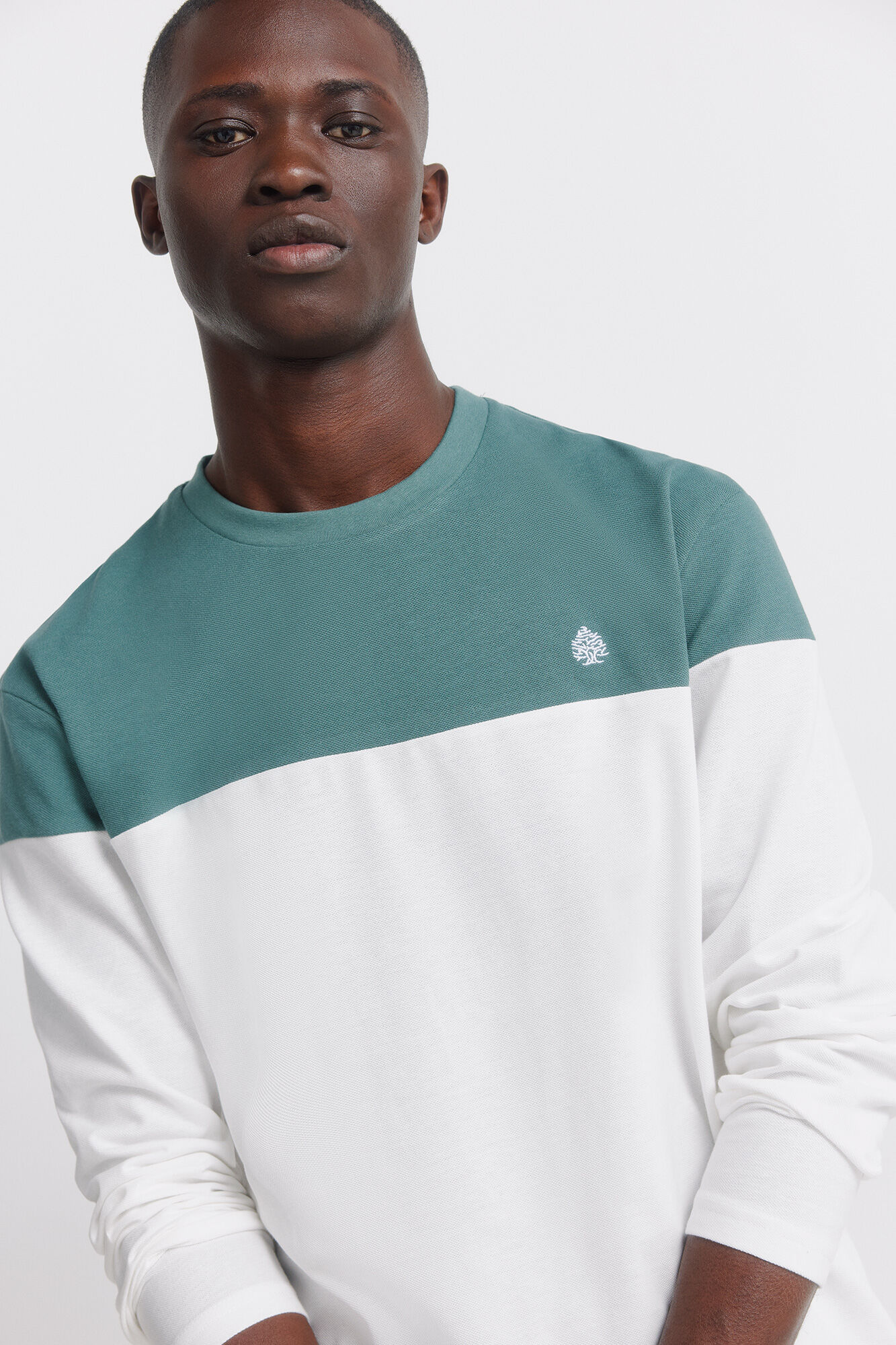 Springfield Playera manga larga bloque de color