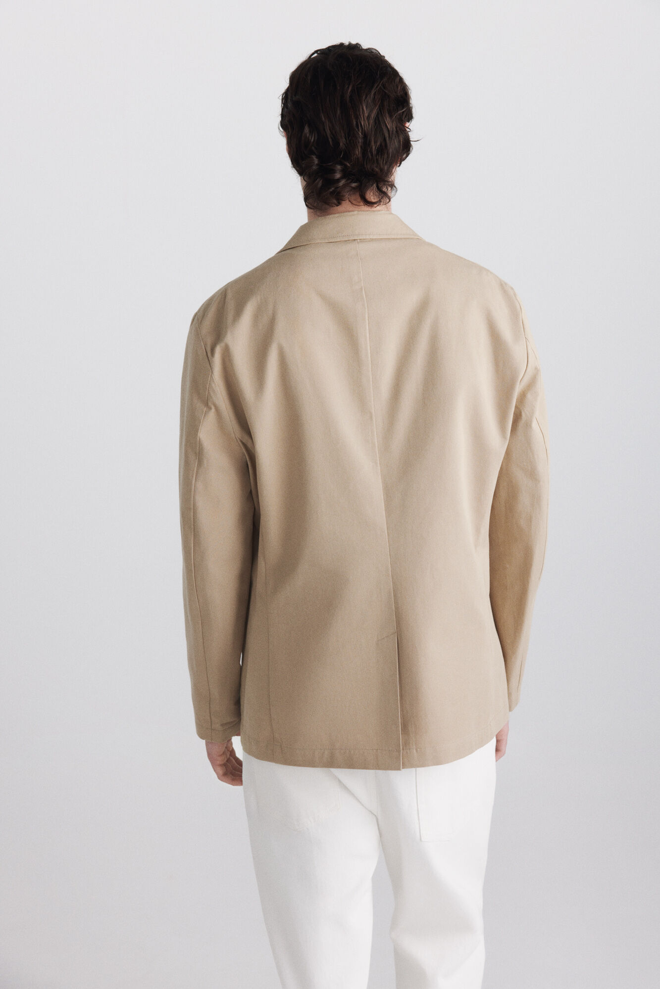 Springfield Blazer de algod&oacute;n beige