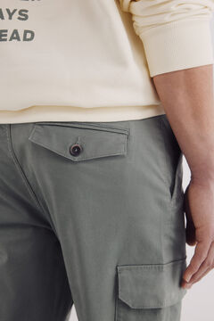 Springfield Pantalón chino cargo comfort slim fit verde