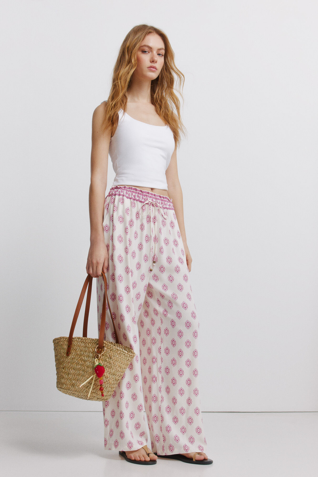 Springfield Pantal&oacute;n estampado r&uacute;stico con cord&oacute;n
