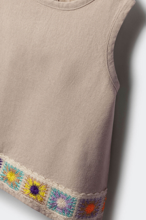 Springfield Kids Top dobladillo crochet niña estampado