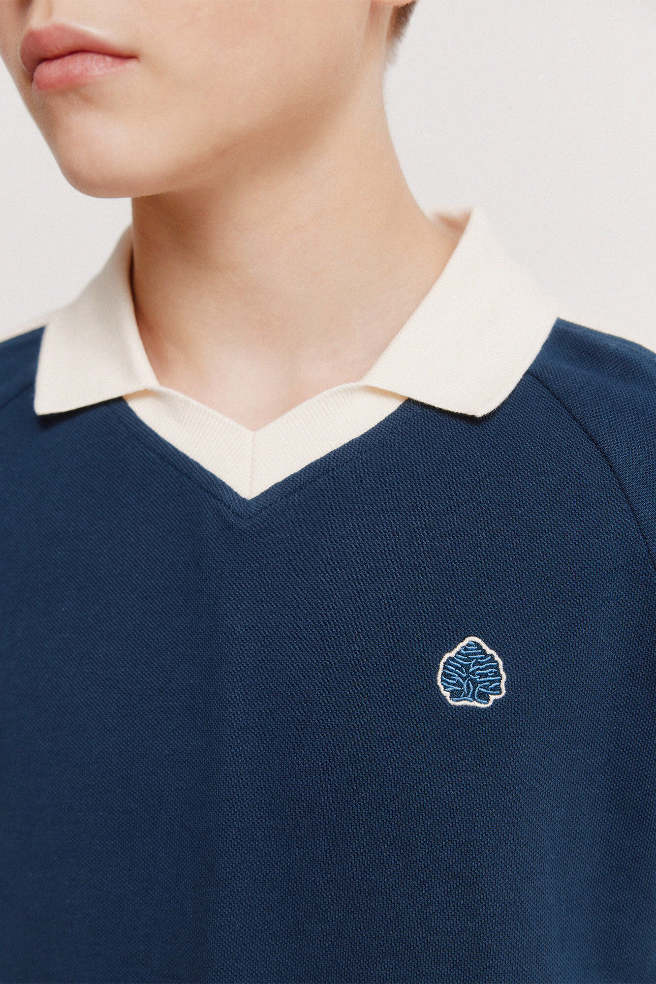 Springfield Kids Polo de ni&ntilde;o cortados y cosidos azul mezcla