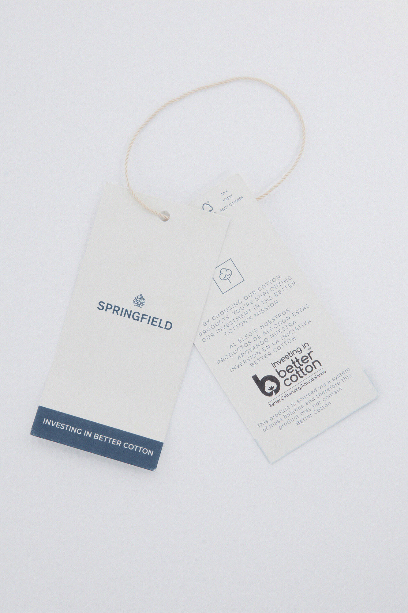 Springfield Camiseta doble tejido waffle negro