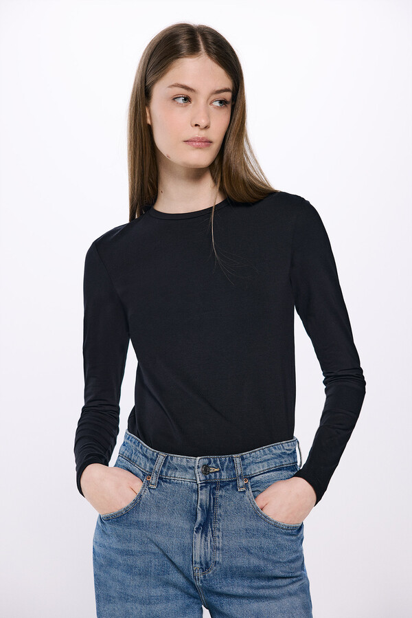 Springfield Playera entallada algodón  negro