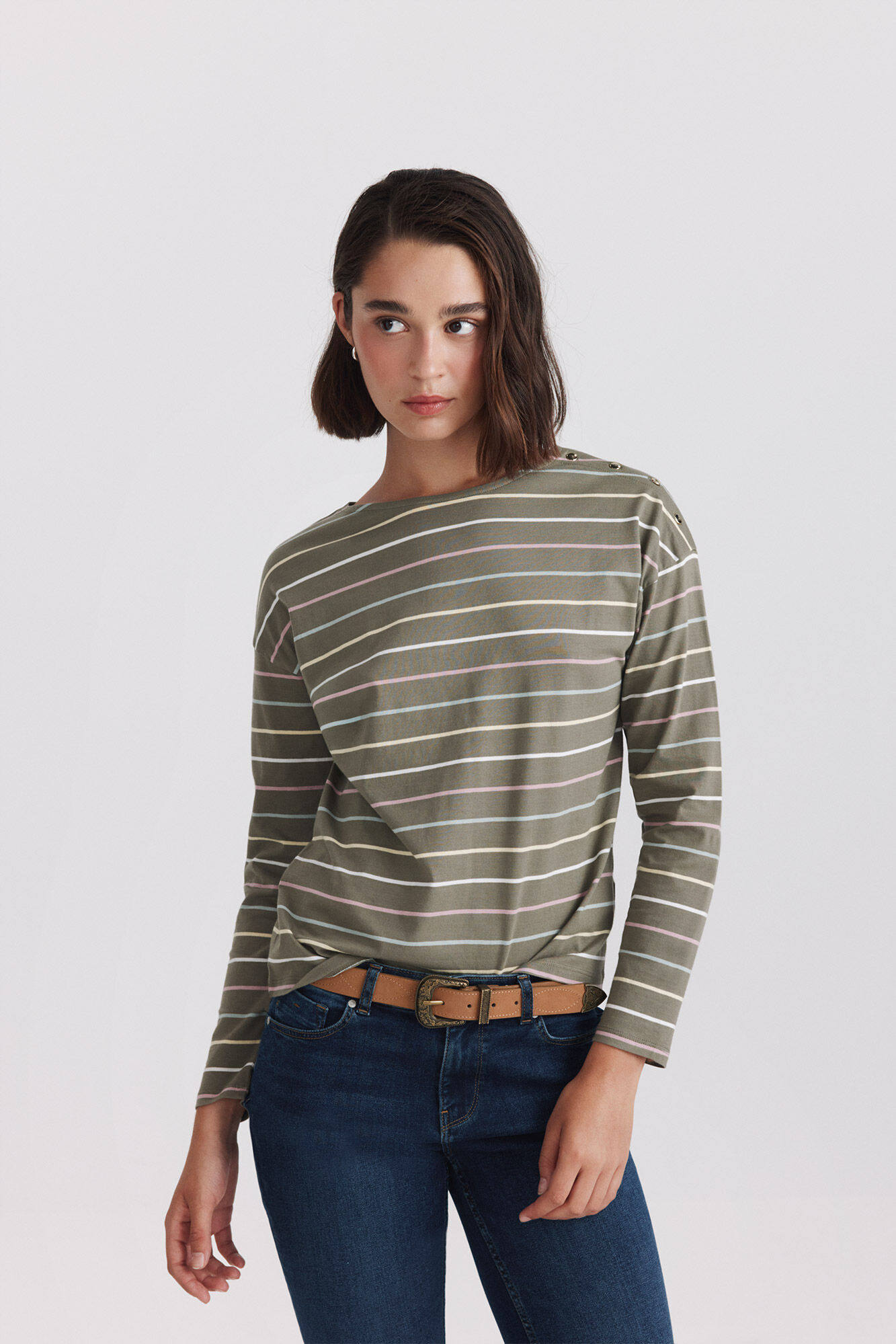 Springfield Playera manga larga de algod&oacute;n