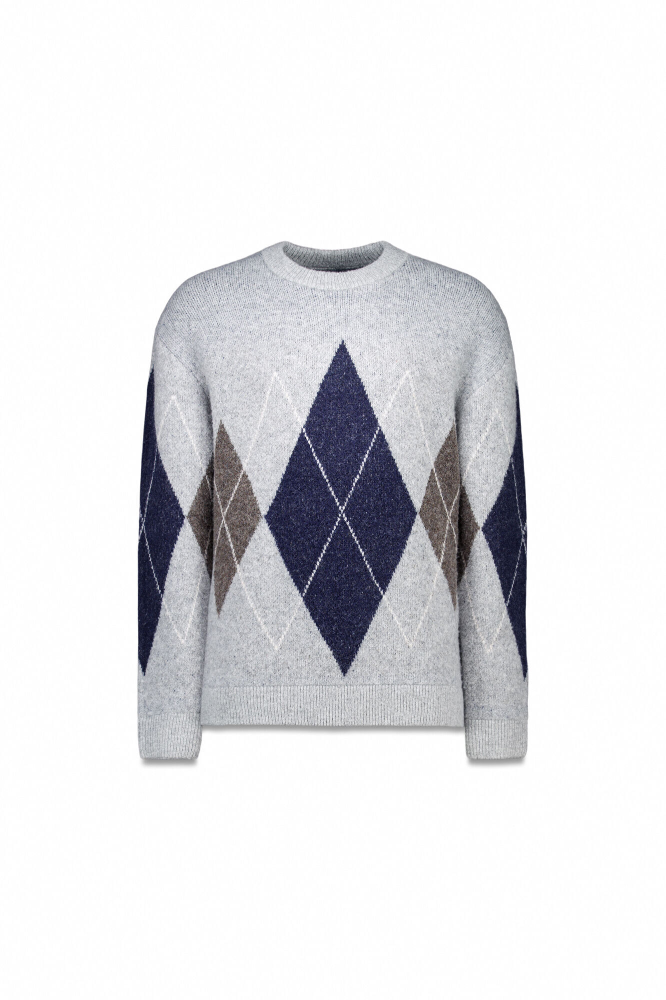 Springfield Jersey elegante con estampado de diamantes gris