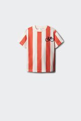 Springfield Kids Playera de manga corta de rayas positano crew ni&ntilde;o coral