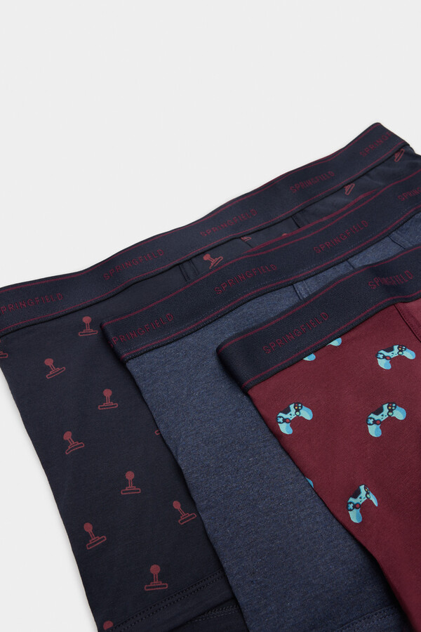 Springfield Pack 3 boxers estampado play rojo