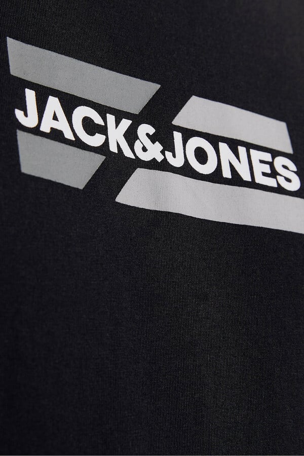 Jack & Jones Playera regular fit logo negro