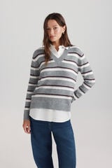 Springfield Su&eacute;ter cuello redondo gris