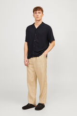 Springfield Camisa relaxed fit manga corta negro