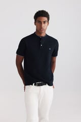 Springfield Polo de piqu&eacute; cuello mao slim fit marino