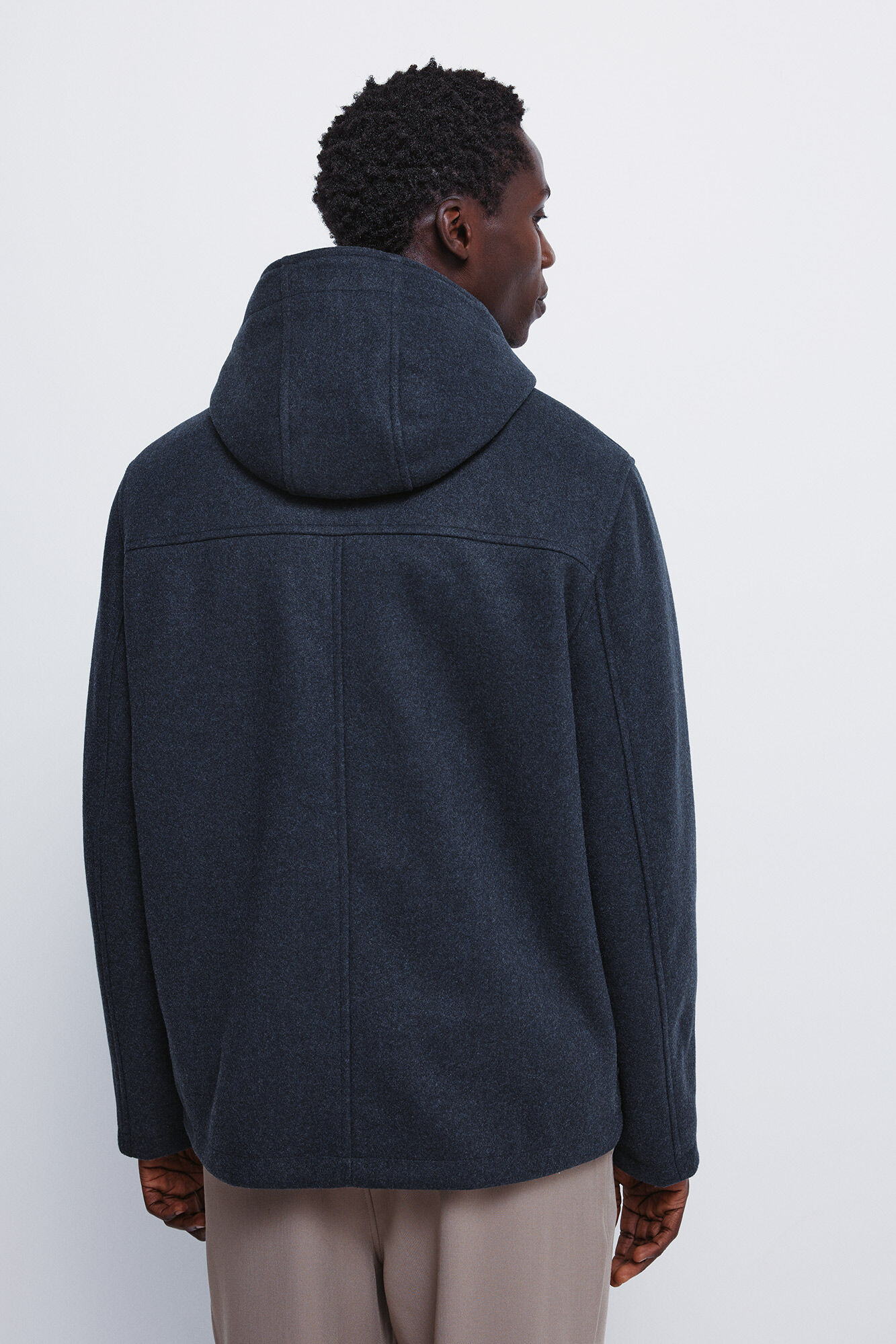 Springfield Parka short efecto lana azul