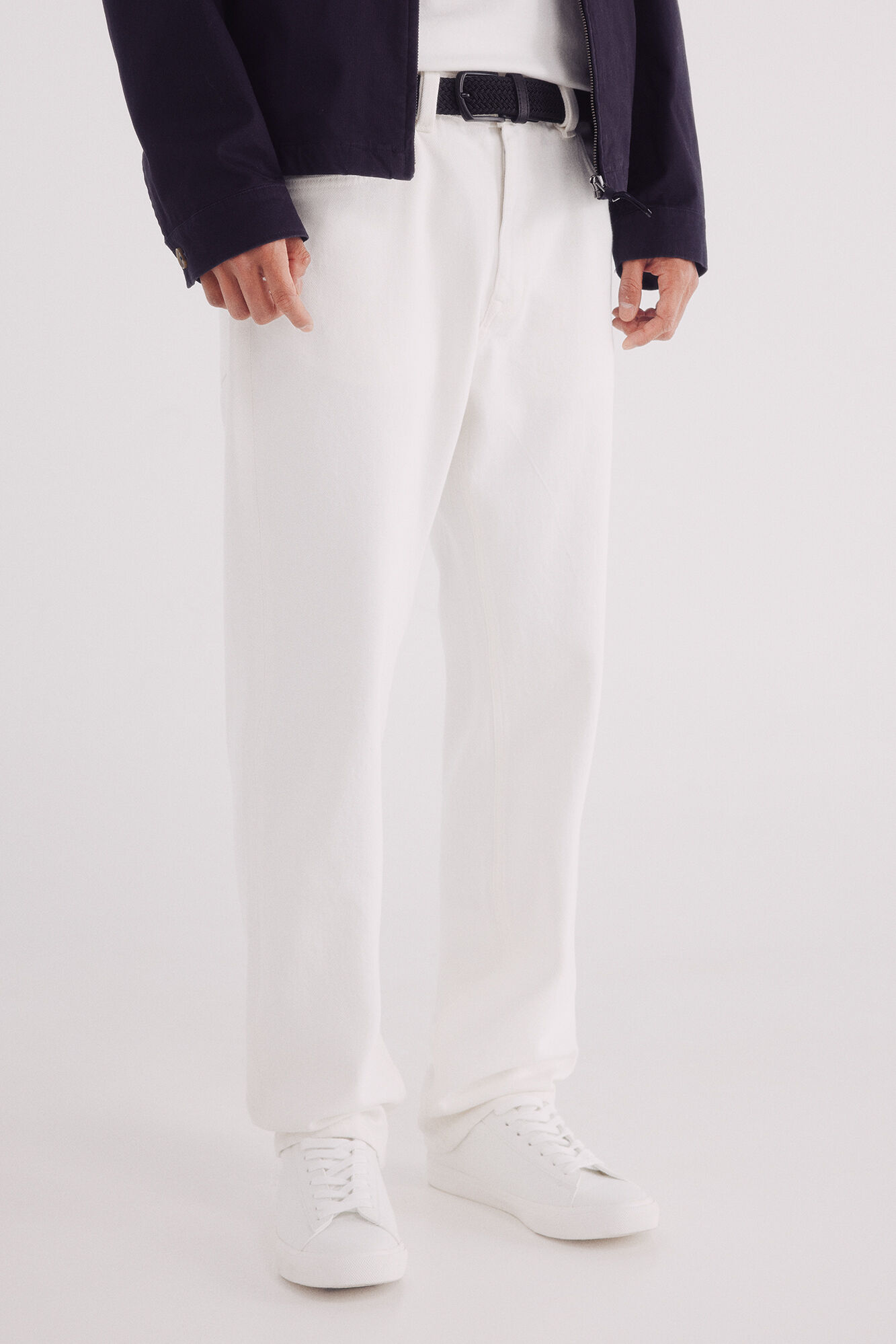 Springfield Jeans blancos de corte recto