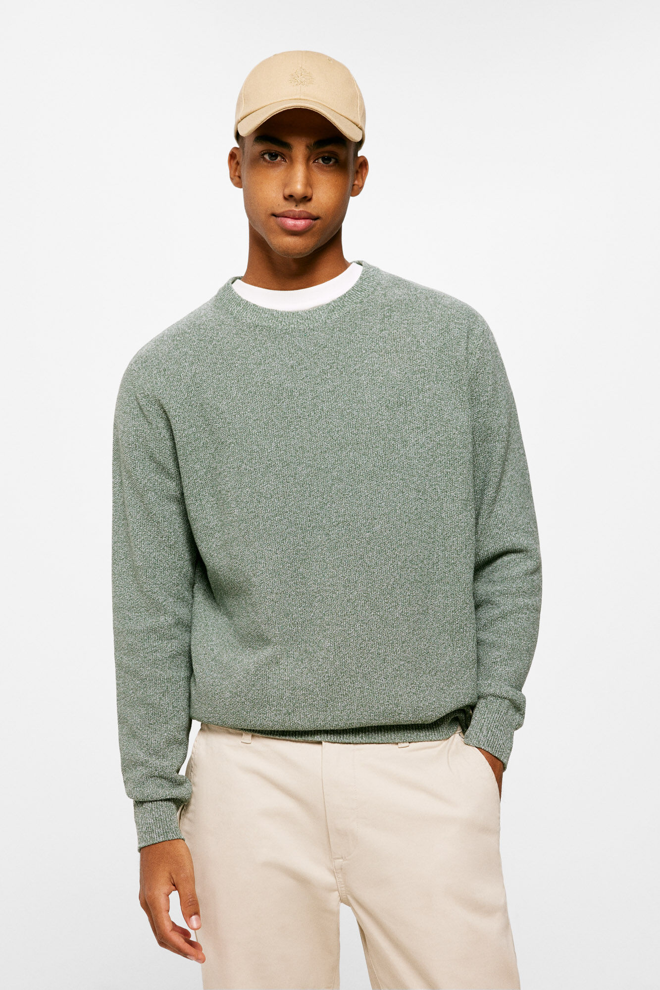 Sueter estructura bicolor Sueteres y cardigans de hombre Springfield MX