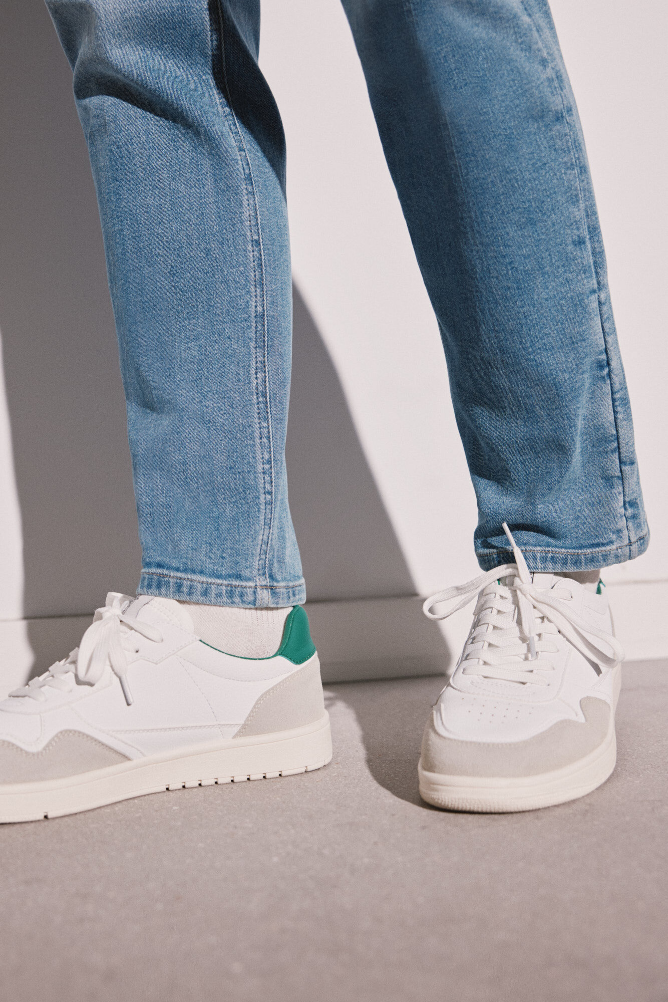 Springfield Jeans slim lavado medio ensuciado turquesa