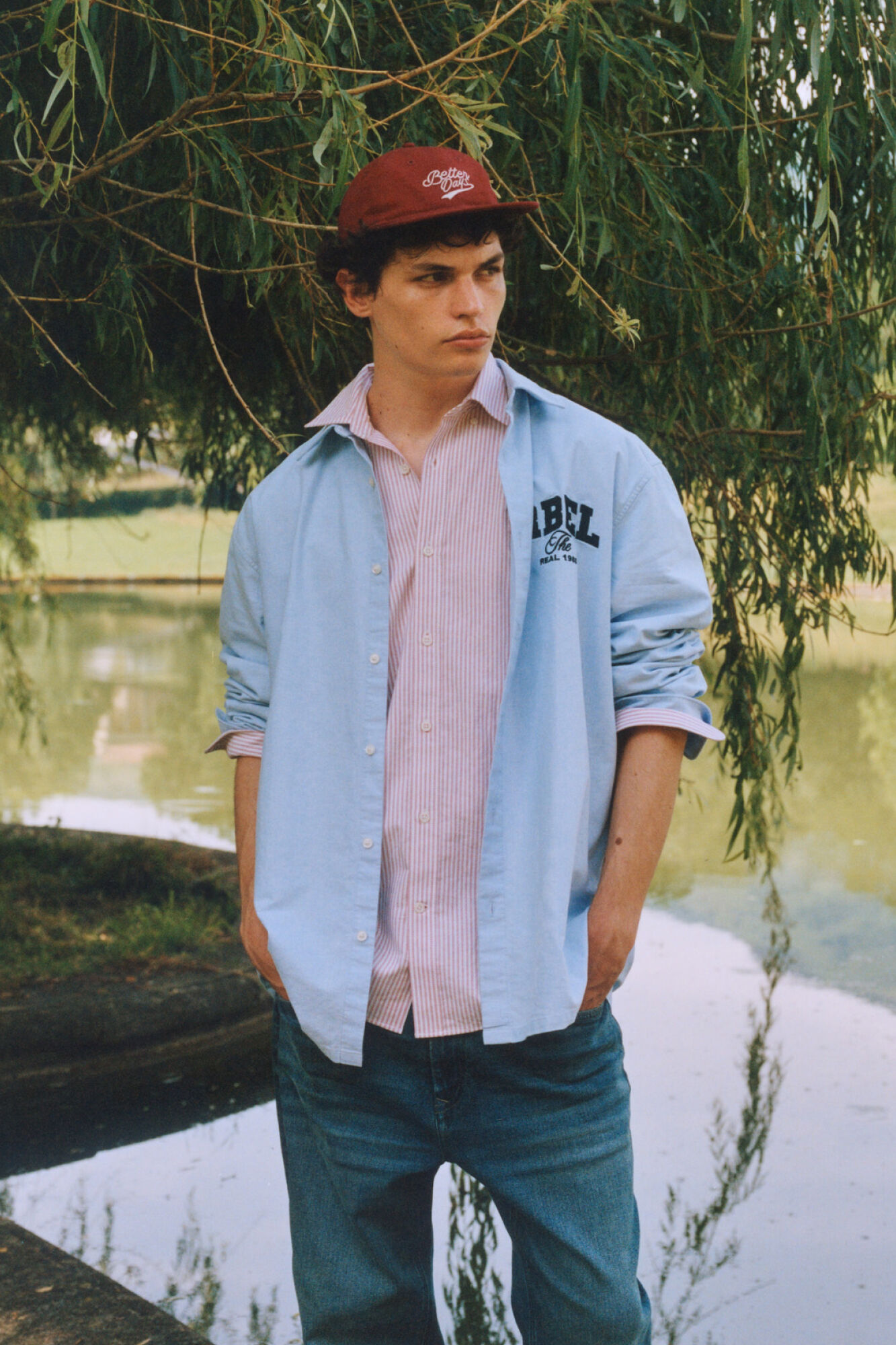 Springfield Bordado Oxford camisa