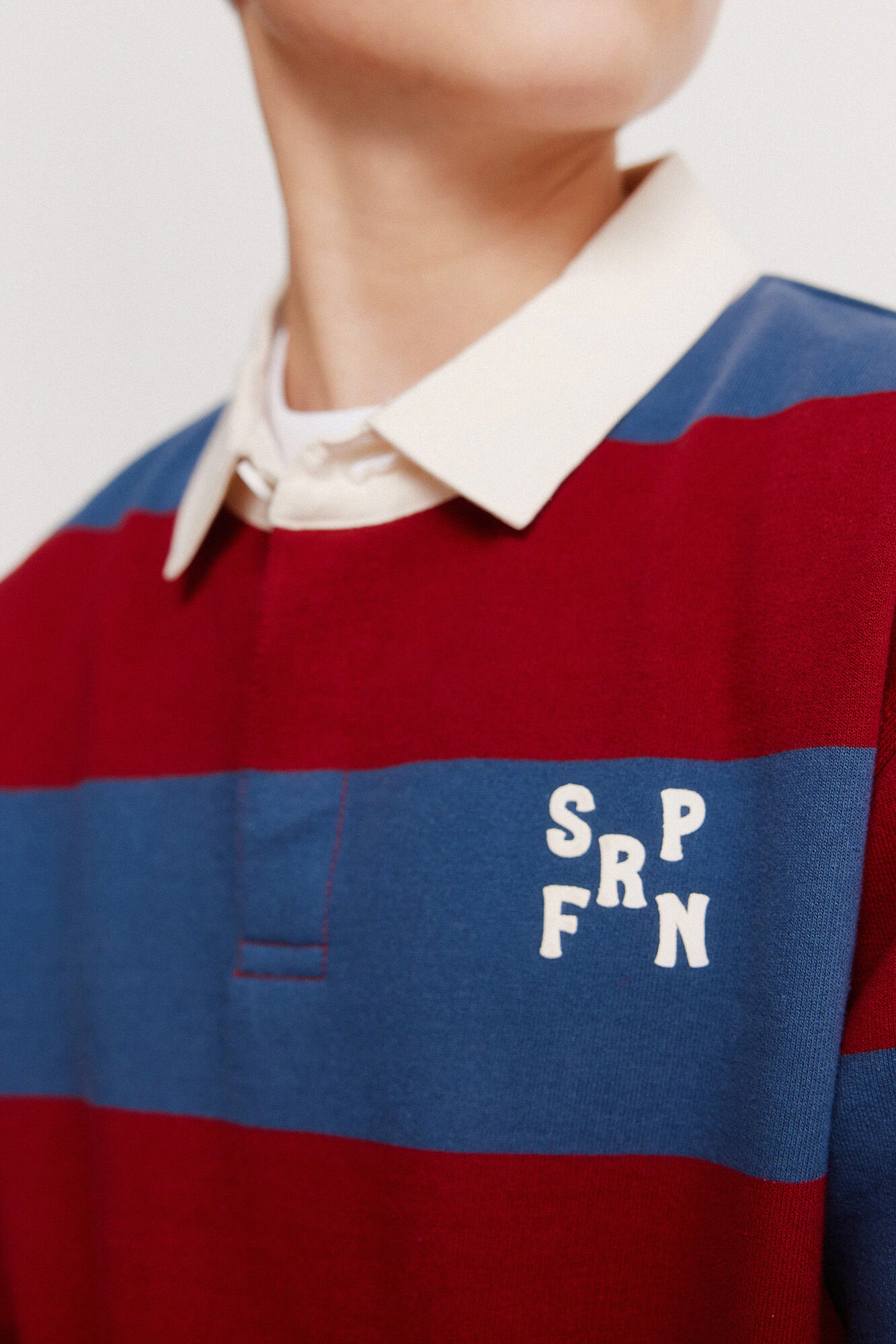 Springfield Kids Polo rugby a rayas para ni&ntilde;o rojo