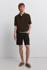 Springfield Bermudas de 5 bolsillos lavadas slim fit caf&eacute;