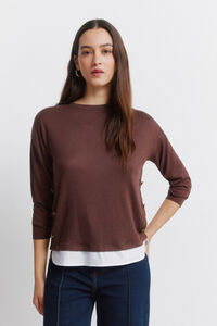 Springfield Playera combinada con botones laterales