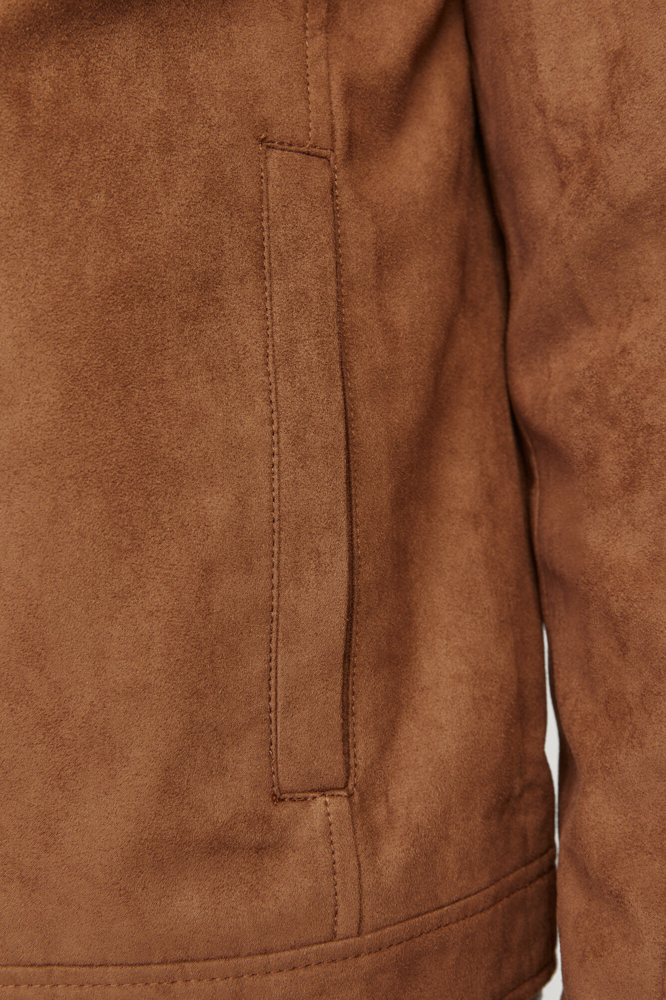 Jack & Jones Chamarra motera simil ante caf&eacute;