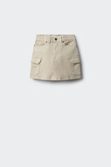 Springfield Falda cargo niña beige