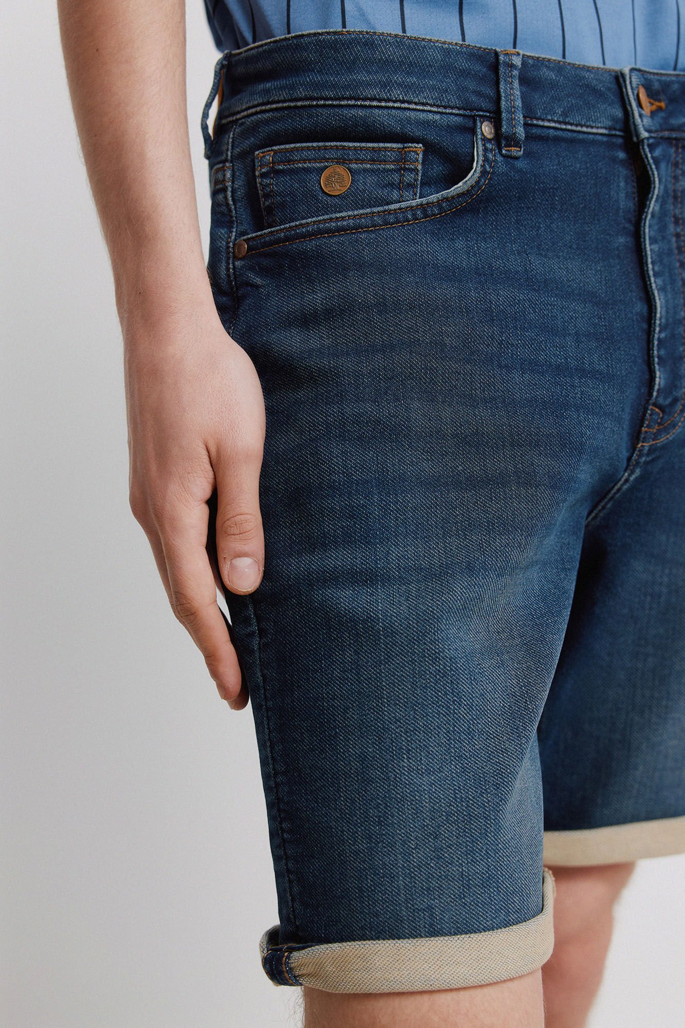 Springfield Bermudas de mezclilla oscura azul