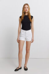 Springfield Jeans cortos de tiro medio natural
