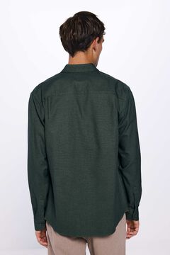 Springfield Camisa dobby bicolor verde