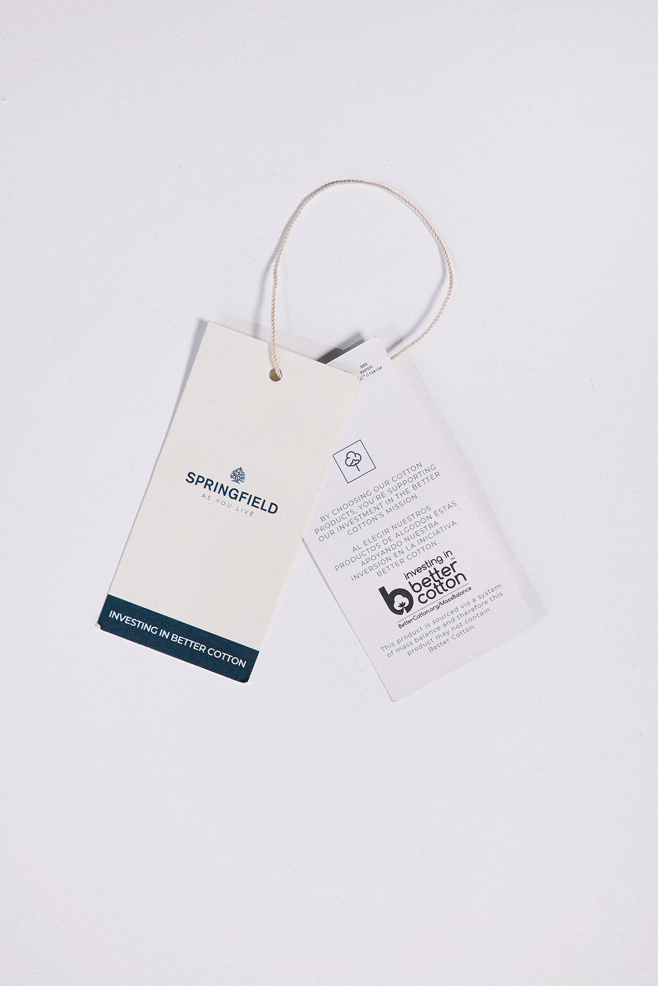 Springfield Playera manga larga cortes marfil