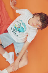 Springfield Camiseta skate niño marfil
