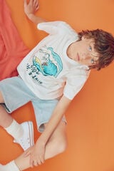 Springfield Camiseta skate niño marfil