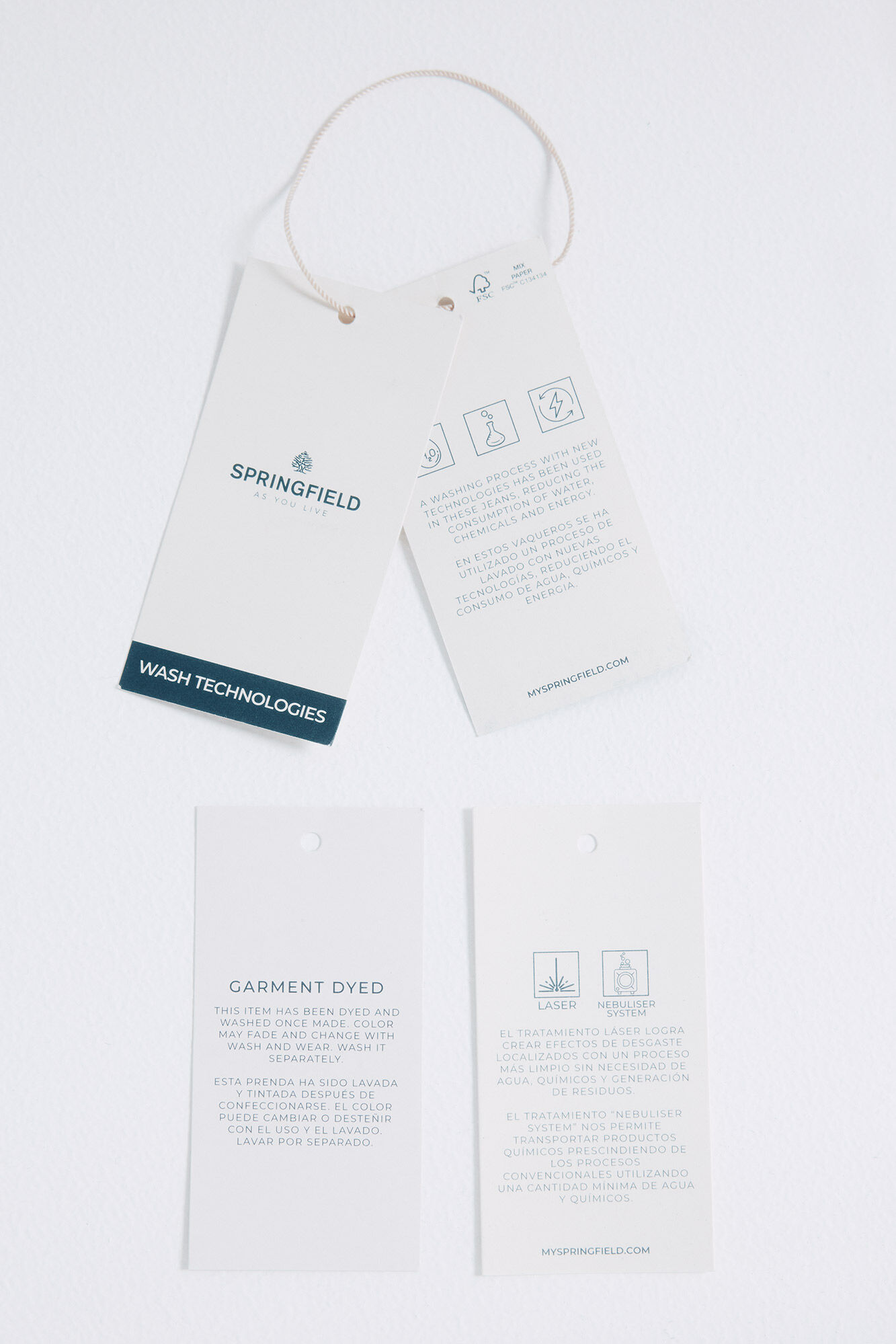 Springfield Pantal&oacute;n slim fit de 5 bolsillo azul