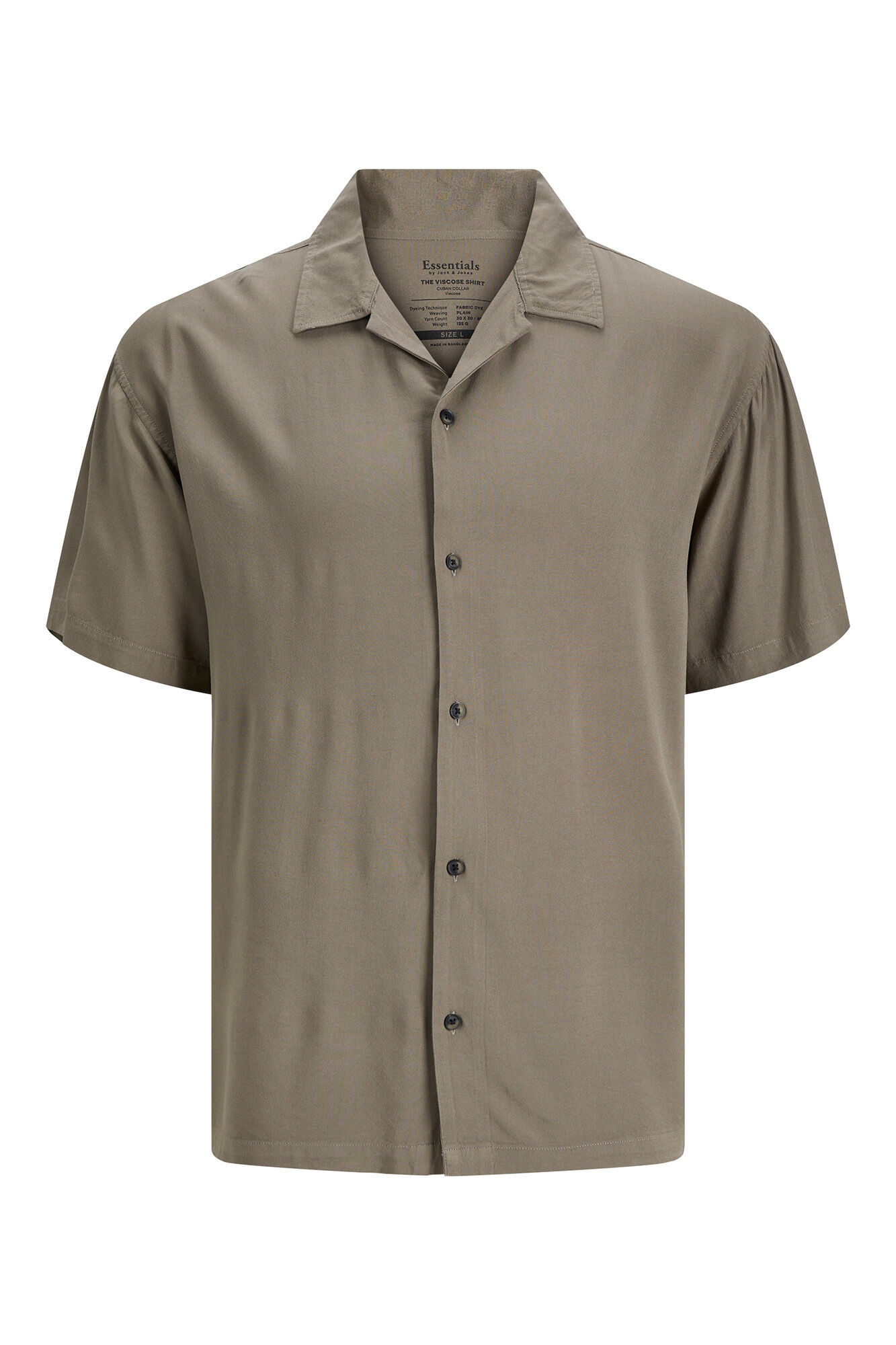 Jack & Jones Camisa relaxed fit manga corta gris