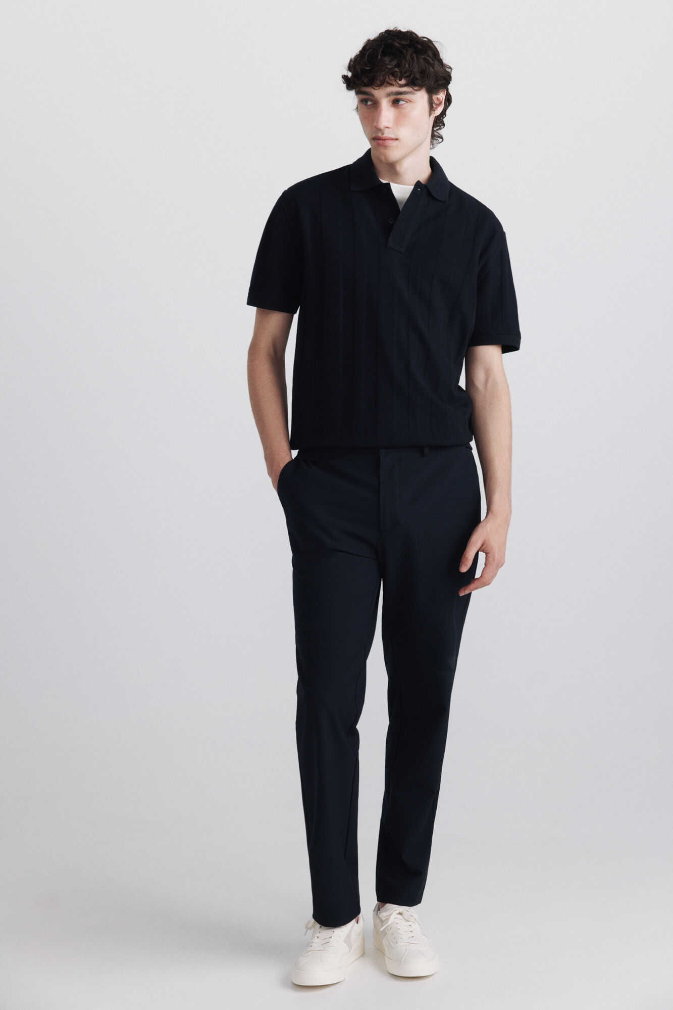 Springfield Polo de tejido regular fit marino