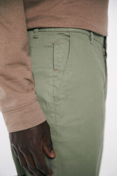 Springfield Pantalón chino slim fit color verde