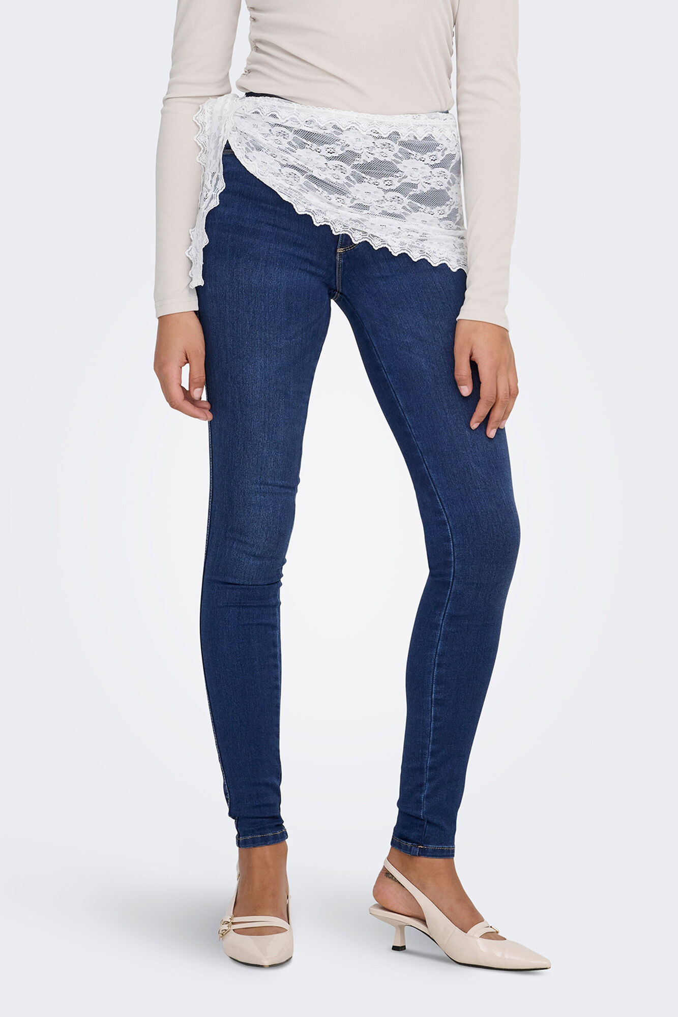 Only Jeans Skinny Tiro Alto