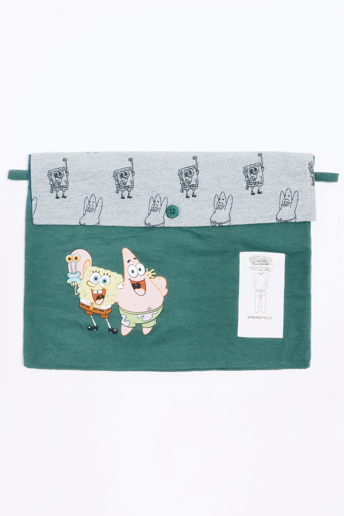 Springfield Pijama larga Bob Esponja verde