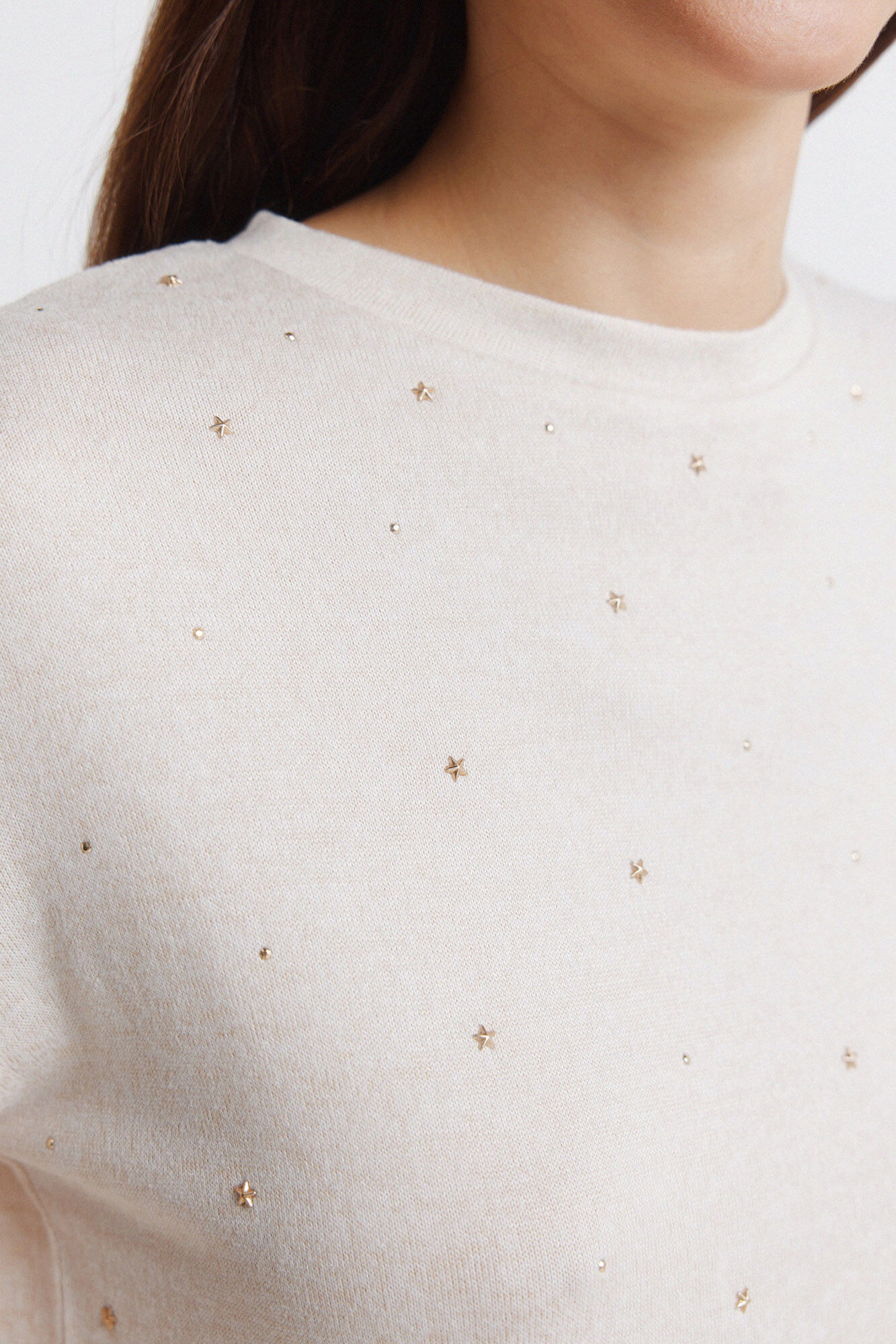 Springfield Playera con tachuelas en la parte delantera