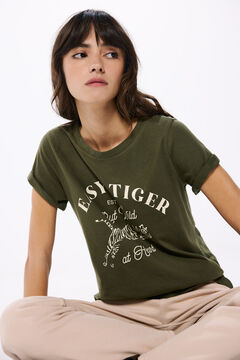Springfield Playera gráfica khaki
