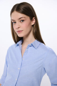 Springfield Camisa oxford azul mezcla