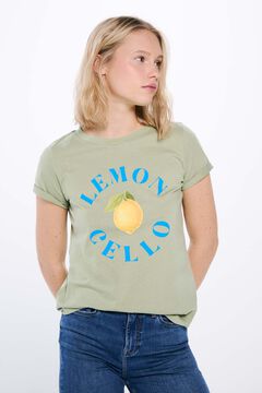 Springfield Playera gráfica frutas verde